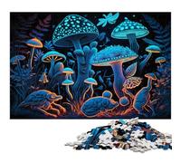 Puzzle di funghi magici da 1000 pezzi per adulti, puzzle impegnativi, rompicapo fai da te per adolescenti, 26X38CM/10,23x14,96 pollici