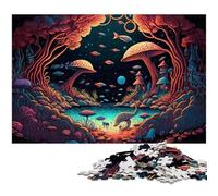 Puzzle di funghi magici da 1000 pezzi per adulti, puzzle per adulti, regalo per stimolare la mente, attività educativa per adolescenti, 26X38CM/10,23x14,96 pollici