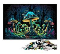 Puzzle di funghi magici per adulti, puzzle in legno da 1000 pezzi per adulti, rompicapo impegnativo per adolescenti, divertente serata di giochi in famiglia 50x75CM/19,68x29,52 pollici