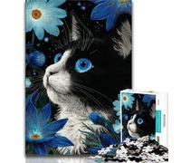 Puzzle di gatti angelici per adolescenti, puzzle da 1000 pezzi, modelli da assemblare, attività divertenti da fare a casa, regalo di compleanno, regali da viaggio, 38x26cm