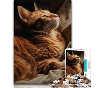 Puzzle di gatti artistici per adulti e adolescenti, 1000 pezzi, gioco per famiglie, antistress, sfida difficile, ottimi regali e giocattoli, 38x26cm
