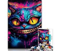 Puzzle di gatti colorati per adulti e adolescenti, puzzle impegnativi da completare ma divertenti e divertenti, gioco educativo per compleanni, 38x26cm