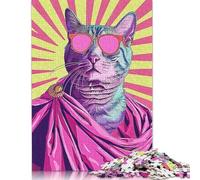 Puzzle di gatti dell'antica Roma da 500 pezzi per adulti, puzzle in legno, gioco di sfida per l'esercizio mentale, regali di intrattenimento per adolescenti, attività per famiglie (52x38 cm)