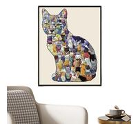 Puzzle di Gatti | Gioco Stimolante A Forma Di Animali | Animale Rompicapo in Legno a Taglio | per Compleanno Natale Libero Bambini Casa Scuola