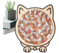 Puzzle di Gatti, Labirinto Educativo di 135 Pezzi - Decorazione Di Legno Animale | per Bambini E Ragazze Piccole E In Età Prescolare