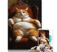 Puzzle di gatti per adulti e adolescenti, 1000 pezzi, difficili da completare ma divertenti e umoristici, con poster abbinato e foglio di quiz (75x50cm)