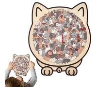 Puzzle Di Gatti Per Passatempo, 135 Pezzi Giochi Da Tavolo Educativi, Puzzle Educativo In Legno Con Funzione Decorativa, Per Ragazzi E Ragazze Di Età Prescolare E Prima Infanzia