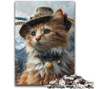 Puzzle di gatti vichinghi per adolescenti, 1000 puzzle, giochi educativi, decorazioni da parete, regali unici per compleanno e Natale (38x26cm)