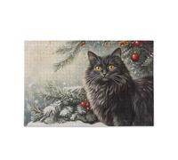 Puzzle di gatto di Natale per adulti impossibile difficile impegnativo famiglia puzzle 500 pezzi