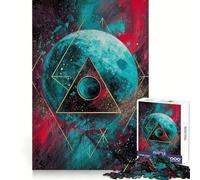 Puzzle di geometria celeste da 1000 pezzi per adolescenti,stimolante per la mente,ideale per il tempo libero e la fuga dalla realtà,con incastro perfetto,perfetto come regalo per le vacanze (38x52cm)