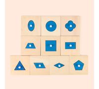 Puzzle di geometria in legno Giocattolo per l'apprendimento Forma geometrica