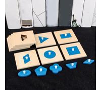 Puzzle di geometria in legno Strumenti didattici giocattolo Montessori