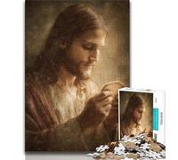 Puzzle di Gesù da 1000 pezzi per adulti e adolescenti, aiuta il cervello a esercitare i giocattoli avvincenti per coltivare la pazienza e l'interazione genitore-figlio, 50x75cm