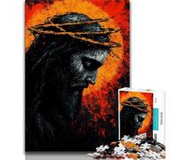 Puzzle di Gesù d'oro per adolescenti 1000 pezzi, aiuta il cervello ad allenare i giocattoli avvincenti per coltivare la pazienza Un'opera d'arte (75x50cm)