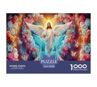 Puzzle di Gesù e Leone per adulti e dai 14 anni in su: Gesù angelico sulle scale, divertente regalo e attività per la casa, 52x38 cm/1000 pezzi