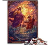 Puzzle di Gesù in vetro colorato per adulti, adatti a bambini dai 14 anni in su, per un divertimento in famiglia Sono ideali come regalo per tutta la famiglia (70x100cm)