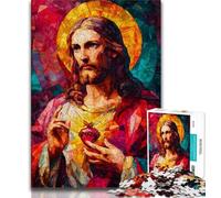 Puzzle di Gesù per adolescenti, 1000 pezzi, per ammazzare il tempo durante le vacanze Ogni pezzo è unico Gioco stimolante e divertente per tutta la famiglia (75x50cm)