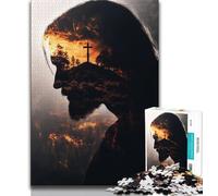 Puzzle di Gesù per adulti, puzzle da 1000 pezzi, aiuta il cervello a esercitare i giocattoli avvincenti per coltivare la pazienza, un'opera d'arte (50x75cm)