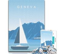 Puzzle di Ginevra per adolescenti, 1000 puzzle, per ammazzare il tempo durante le vacanze, ogni pezzo è unico - Gioco stimolante e divertente per tutta la famiglia, 50x75cm