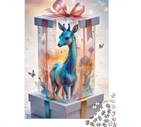 Puzzle di giraffa con immagini personalizzabili, puzzle in cartone riciclato al 100% per bambini e adulti dai 12 anni, 1000 pezzi (75x50 cm)