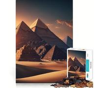 Puzzle di Giza con piramidi al tramonto, 1000 pezzi, per ragazzi, gioco di logica, leggero e rilassante, taglio perfetto, regalo perfetto (38x52cm)