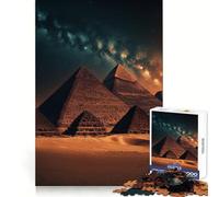 Puzzle di Giza con piramidi al tramonto per ragazzi, 1000 pezzi, gioco di logica stimolante, silenzioso, con bordi netti, regalo elegante (50x75cm)