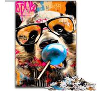 Puzzle di graffiti della Monna Lisa per adulti e adolescenti, gioco stimolante e gioco per famiglie, regalo di compleanno, regali, arte murale (50x75cm)