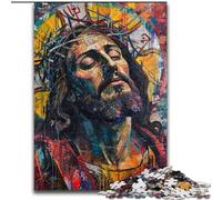 Puzzle di graffiti di Gesù per adolescenti, 1000 pezzi, un'offerta difficile e stimolante come regalo per tutta la famiglia (26x38cm)