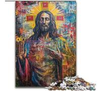 Puzzle di graffiti di Gesù per adulti, 1000 pezzi, per 14+ anni, allena il tuo cervello e le tue mani, regali di Natale (26x38cm)