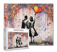 Puzzle di graffiti per adulti, 1000 pezzi, coppia di strada amore Banksy Art puzzle colorato fai da te per la decorazione della casa, regali per la famiglia, puzzle perfetto per serate di gioco, 50,8