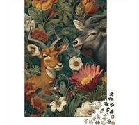 Puzzle di grandi dimensioni del mondo animale, adatti ad adulti, bambini e adolescenti, con elevata difficoltà e forme uniche, 300 pezzi (40x28 cm)