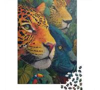 Puzzle di grandi dimensioni del mondo animale, adatti ad adulti, bambini e adolescenti, con elevata difficoltà e forme uniche, 500 pezzi (52x38 cm)