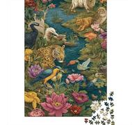 Puzzle di grandi dimensioni del mondo animale, adatti ad adulti, bambini e adolescenti, con elevata difficoltà e forme uniche, 500 pezzi (52x38 cm)