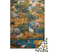 Puzzle di grandi dimensioni del mondo animale, adatti ad adulti, bambini e adolescenti, con elevata difficoltà e forme uniche, 300 pezzi (40x28 cm)