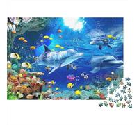 Puzzle di grandi dimensioni del mondo sottomarino della vita marina adatti ad adulti, bambini e adolescenti con elevata difficoltà e forme uniche 500 pezzi (52x38 cm)