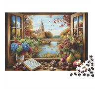Puzzle di grandi dimensioni "Il magnifico castello" adatti ad adulti, bambini e adolescenti, con elevata difficoltà e forme uniche, 1000 pezzi (75x50 cm)