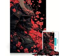 Puzzle di guerrieri samurai tra i ciliegi in fiore per ragazzi, 1000 pezzi, per rafforzare la memoria, creare un passatempo rilassante, di qualità, ideale come regalo festivo (38x52cm)