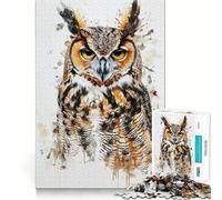 Puzzle di gufi e simpatici animali per adulti, 1000 pezzi, rompicapo rilassante, immagine da assemblare, regalo di Natale (38x26cm)