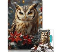 Puzzle di gufi per adulti e adolescenti, 1000 pezzi, aiutano il cervello a esercitare i giocattoli avvincenti per coltivare la pazienza, adatti alle coppie (75x50cm)