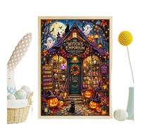 Puzzle Di Halloween 1000 Pezzi Decorazione Negozio Streghe Colorata