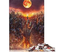 Puzzle di Halloween con mano che brucia nel campo di mais per adolescenti, 1000 pezzi, regali di Natale, puzzle rompicapo per adulti, 1000 pezzi (38x26 cm)