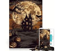 Puzzle di Halloween da 1000 pezzi per adolescenti: migliora la memoria, rilassa la mente, crea un'atmosfera creativa e stimola la creatività (38x26cm)