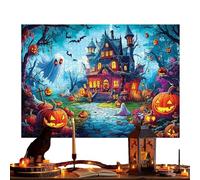 Puzzle Di Halloween Da 1000 Pezzi - Puzzle Della Casa Stregata Di Halloween,Gioco Per La Famiglia,Per Ragazzi Bambini Rilassamento Decorazione Casa Natale Ringraziamento