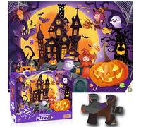 Puzzle di Halloween per bambini di età 3 - 5 4 - 8 anni e alti, jumbo 72 pezzi puzzle fantasia bambino apprendimento giocattolo educativo confezione regalo