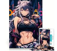 Puzzle di Hanabi,ragazza anime di City,da 1000 pezzi per adolescenti,gioco stimolante per la mente,montaggio sicuro e stabile,divertimento serale in famiglia (38x26cm)