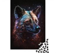 Puzzle di iena africana Galaxy Art, sfida difficile, puzzle in cartone riciclato al 100% per bambini e adulti dai 12 anni in su, regali di Halloween, 1000 pezzi (38x26 cm)