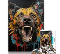 Puzzle di iene africane da 1000 pezzi per adulti, aiuta il cervello ad allenarsi, giocattoli avvincenti per coltivare la pazienza, gioco di sfida unico (50x75cm)