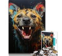 Puzzle di iene africane per adolescenti da 1000 pezzi, gioco stimolante e gioco per famiglie con pezzi completamente interconnessi di forma casuale (38x26cm)