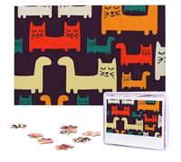 Puzzle di illustrazione di gatti dalle foto 1000 pezzi puzzle in legno personalizzati puzzle impegnativi per adulti Puzzle con immagini personalizzate regali per famiglia matrimonio amico