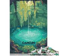 Puzzle di immersione nel Cenote di Cancun per Adulti 1000 pezzi Puzzle per Adolescenti Regali per Adulti Adolescenti Uomo Donna Regalo 38x26cm/1000pcs